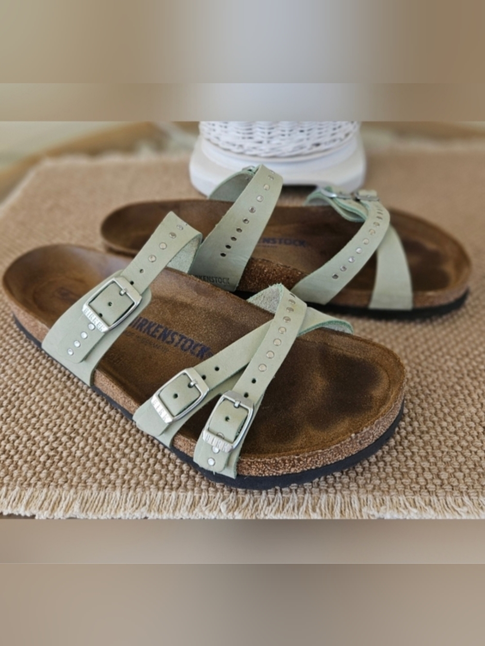 Birkenstock Womens Franca Sandal - Light Green